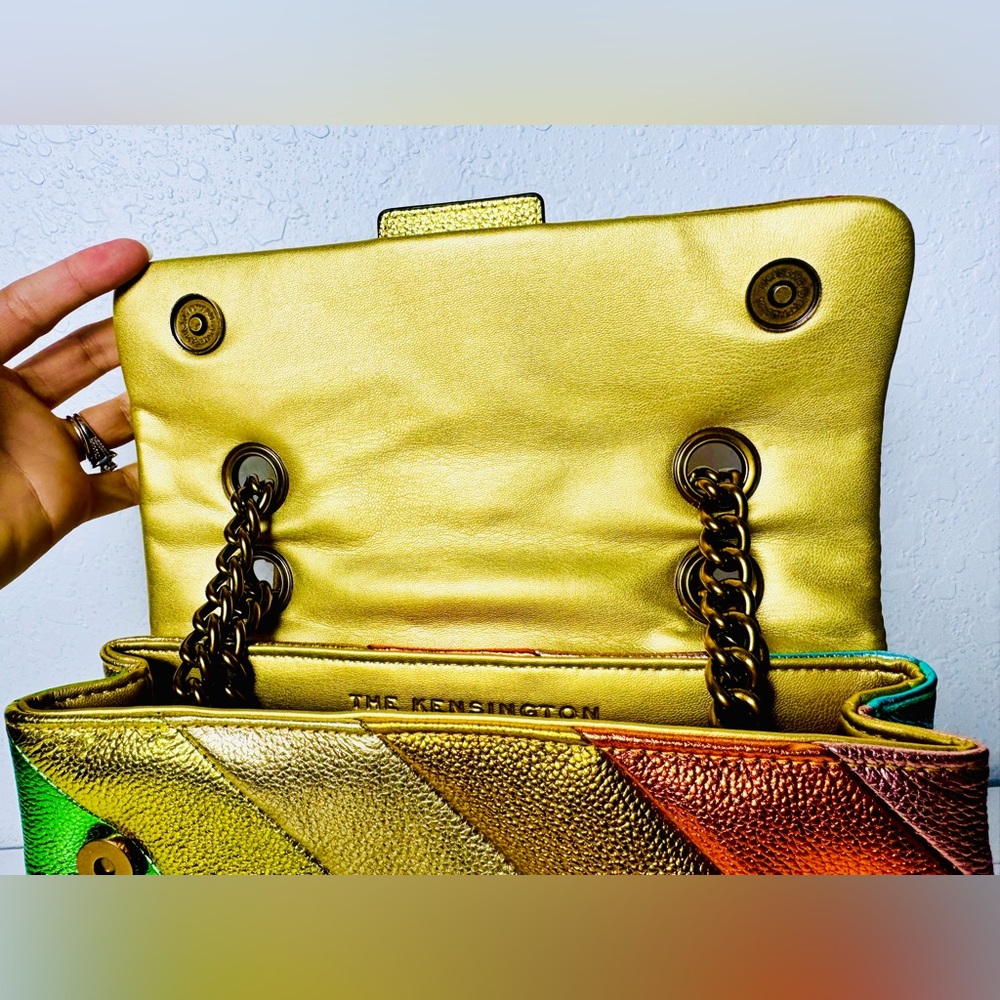 KURT GEIGER KENSINGTON MEDIUM BAG MULTICOLOR STRIPES - Picture 8 of 16